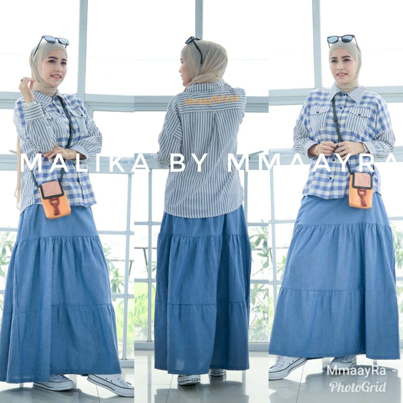 KEMEJA Malika by mmaayra Shirt And Skirt Suit Shopee Philippines