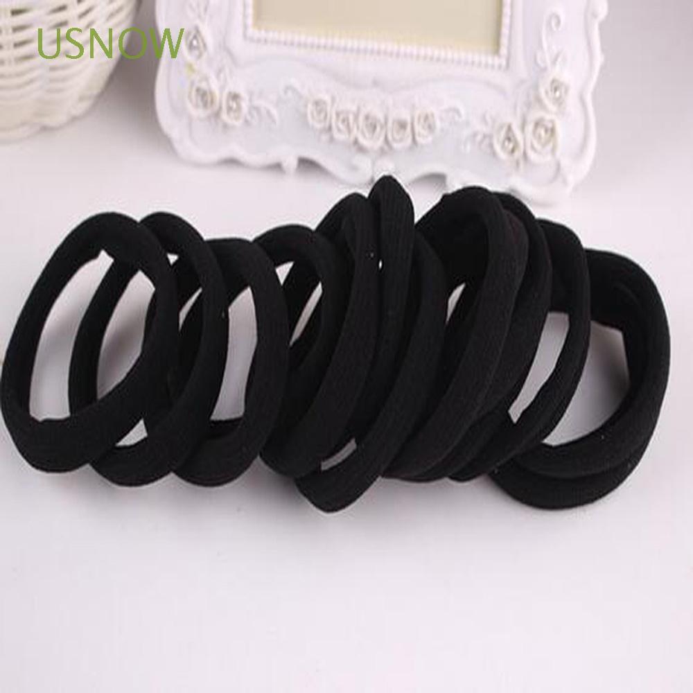 USNOW Black Seamless Hair Ties Rubber Hair Accessories Hair Band Ponytail  Bracelets Elastic Fashion 10pcs Women Girl Hair Rope/Multicolor | Shopee  Philippines