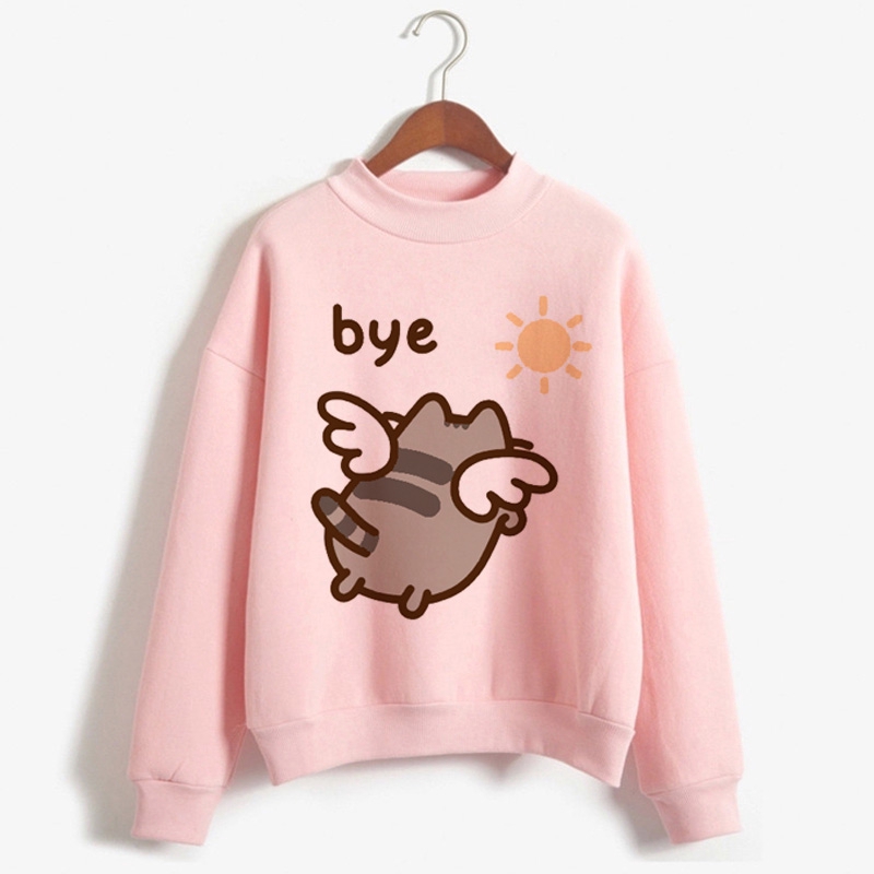 pusheen crop top hoodie
