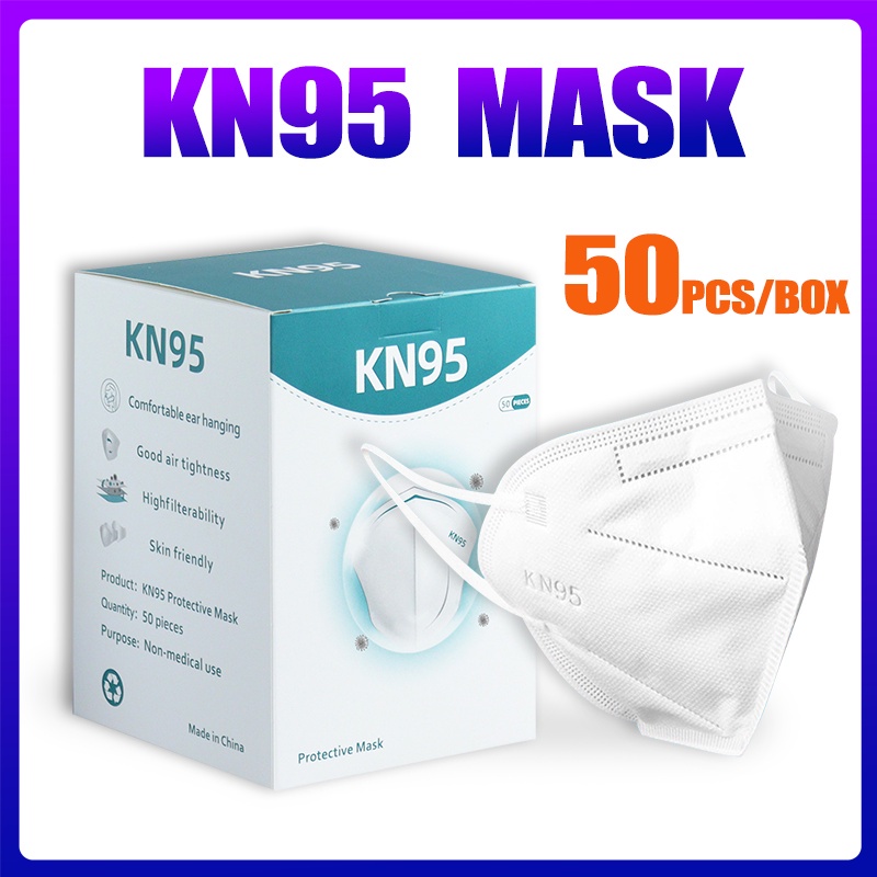 ASZUNE 50PCS/BOX KN95 Mask Face 5ply Protection KN95 Mask Washable N95 ...