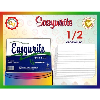 Easywrite Quiz Pad 1/4” pad - 1/2”Crosswise- 1/2” lengthwise Sold by pad #3