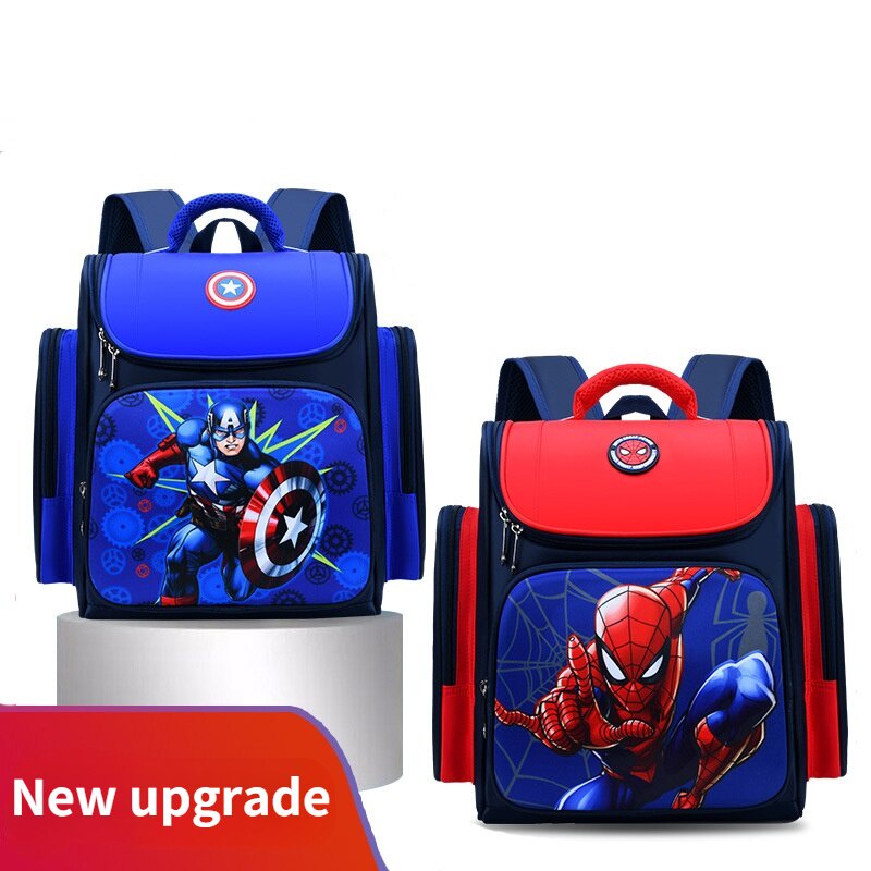 Anime School Bag Children Primary 1 2 3 Grade Cartoon Boy Students Backpack Kids Spiderman medium ba