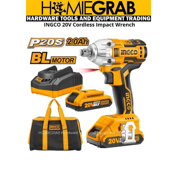INGCO Cordless Impact Wrench 20V Shopee Philippines