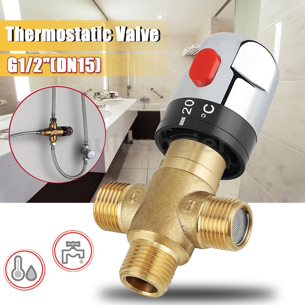 Thermostatic Mixing Valve Water Temperature Pipe Bath Basin Thermostat