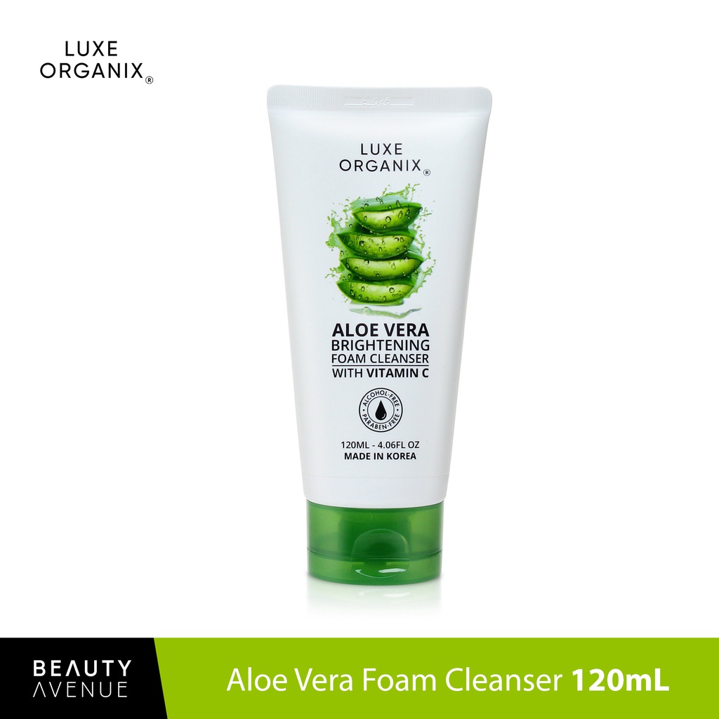 Luxe Organix Aloe Vera Brightening Micro Foam Cleaner With Vitamin C ...