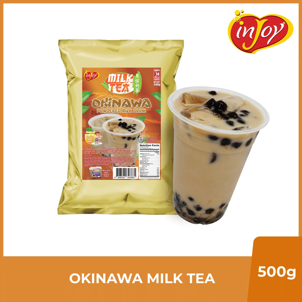 inJoy Okinawa Milk Tea 500g | Instant Powdered Milk Tea Drink | Shopee