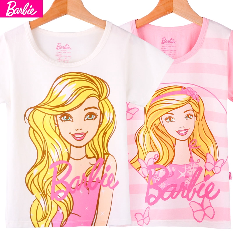 Barbie Girls T Shirt Cotton Summer Children S Short Sleeved 2020 New Children S Clothing Baby Summer Shopee Philippines - barbie t shirt roblox