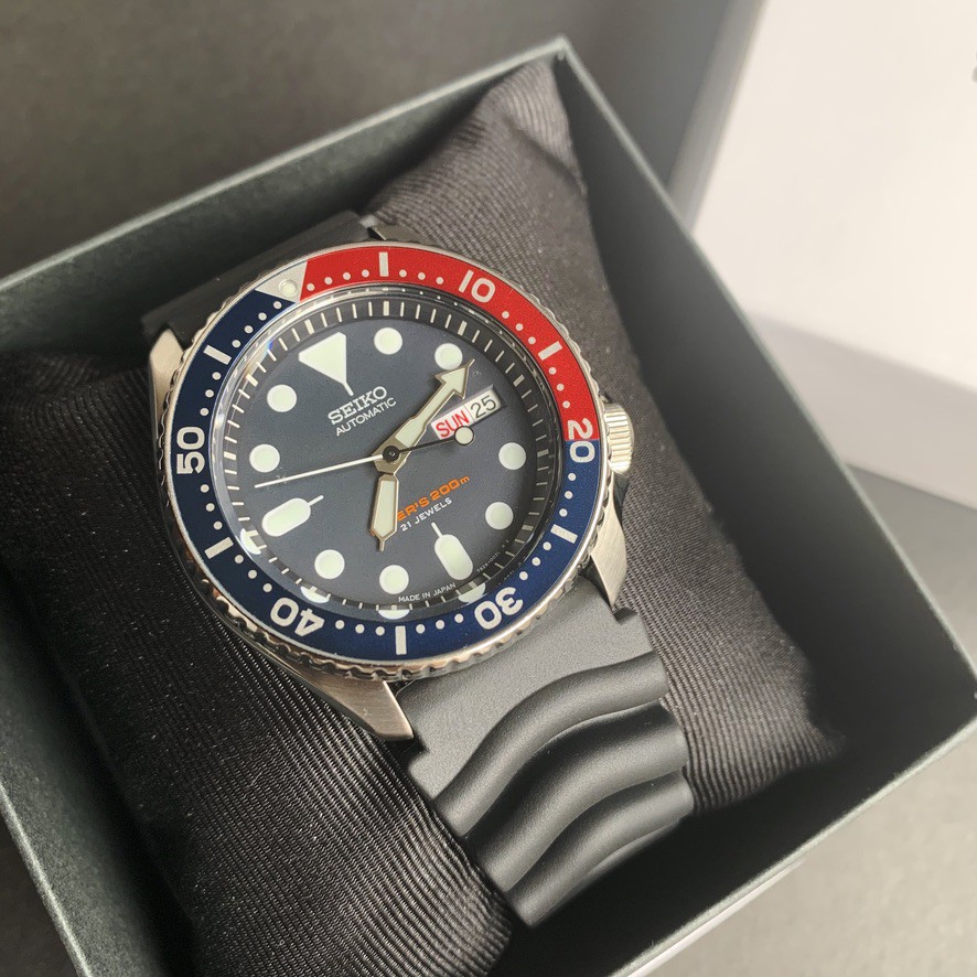 BNEW AUTHENTIC SEIKO SKX009J1 Automatic Diver Pepsi Bezel Black Rubber  Strap Watch Japan Made | Shopee Philippines