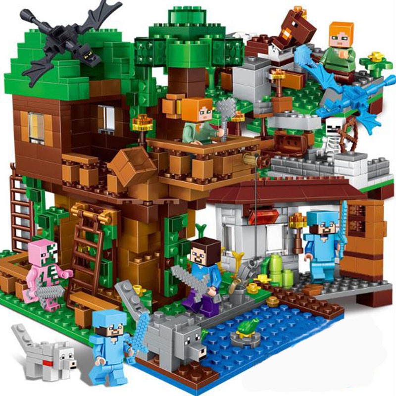 Minecraft Series Building Blocks Tree House Fortress Lego Toys For Kids Christmas Gift Shopee Philippines