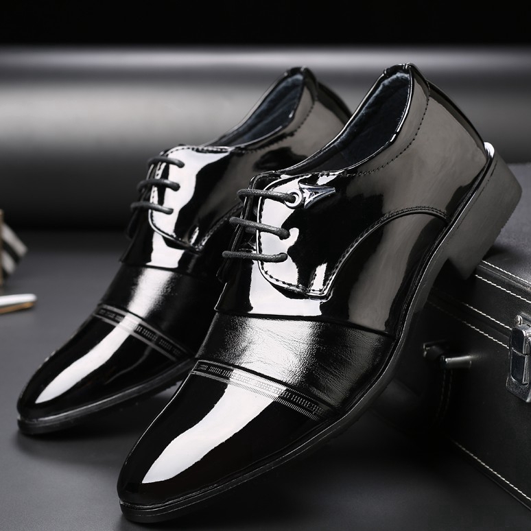 men's pointed leather shoes