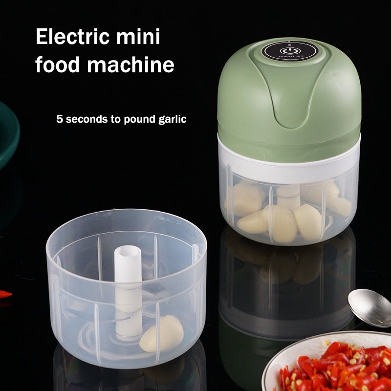 Household electric peeling stirring meat grinder kitchen wireless automatic garlic press