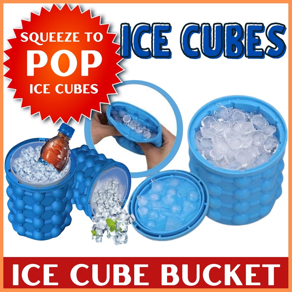 Ice Cube Maker Genie Silicone Food Grade BPA Free Ice Bucket Freezer for Cold Beer and Beverages