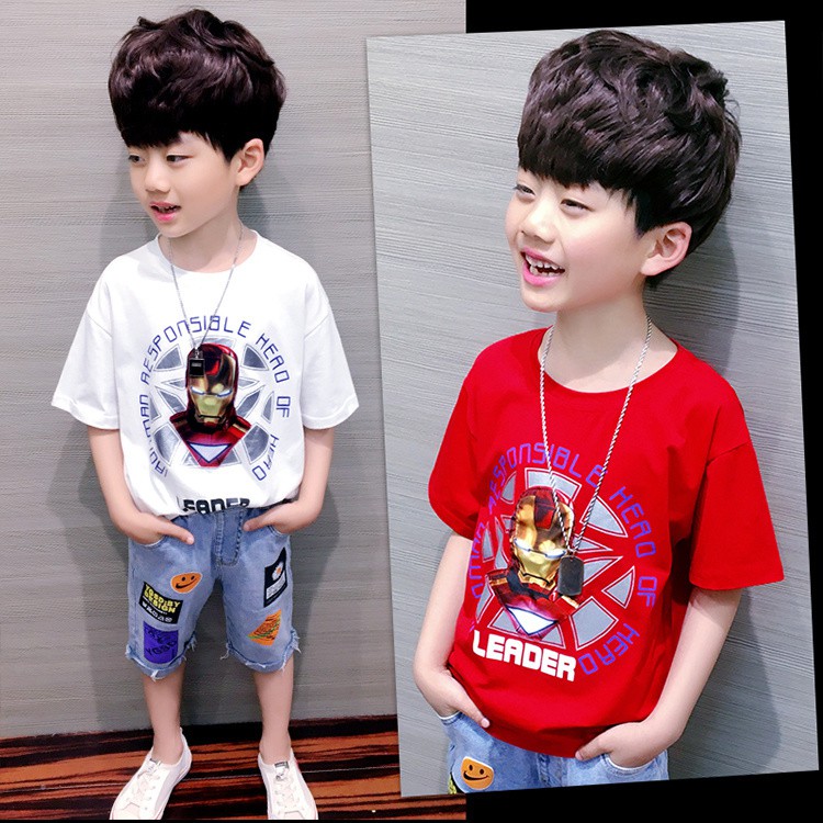 boys short-sleeved T-shirt summer 2021 new Korean version of western style  children s trendy clothi | Shopee Philippines