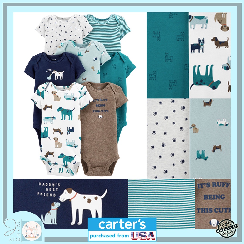 *Authentic* 7 pack All About Dogs Bodysuit Shopee Philippines