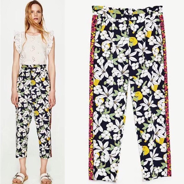 zara floral pants