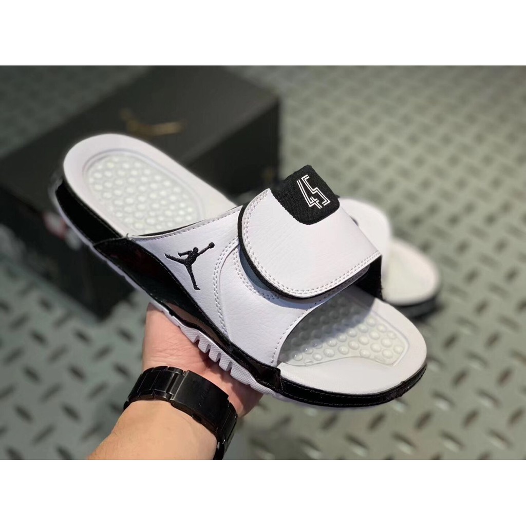 white jordan slides