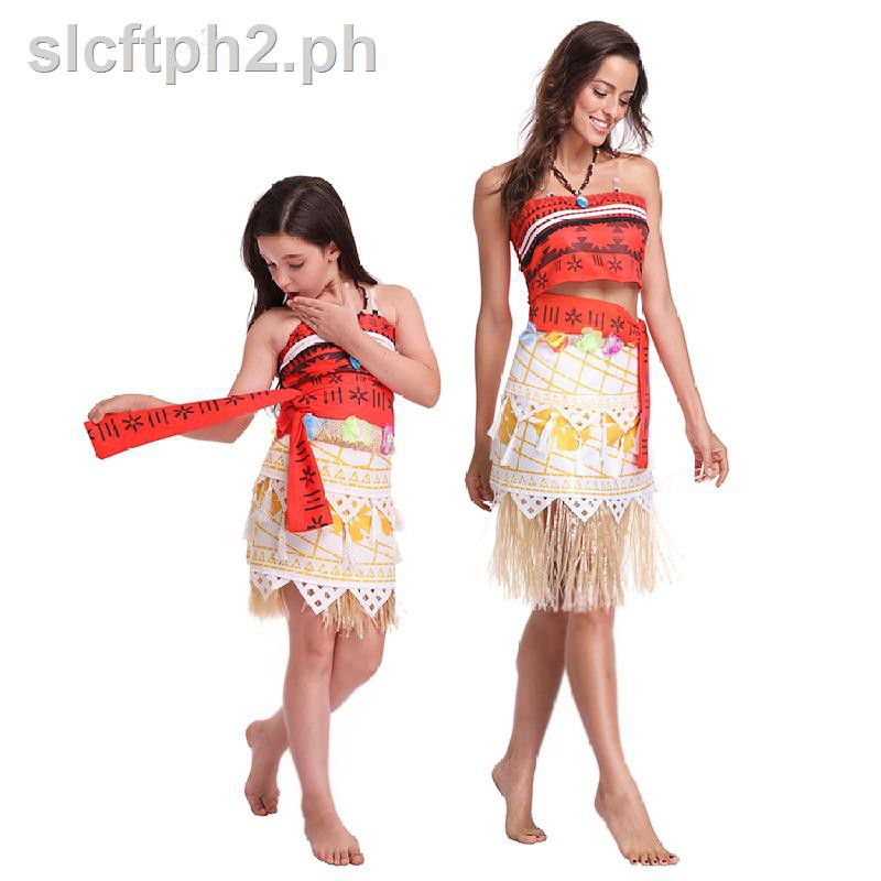 Moana Costume Dresses Vaiana Party Girl Cosplay Adult Princess Women Halloween Kids Shopee Philippines