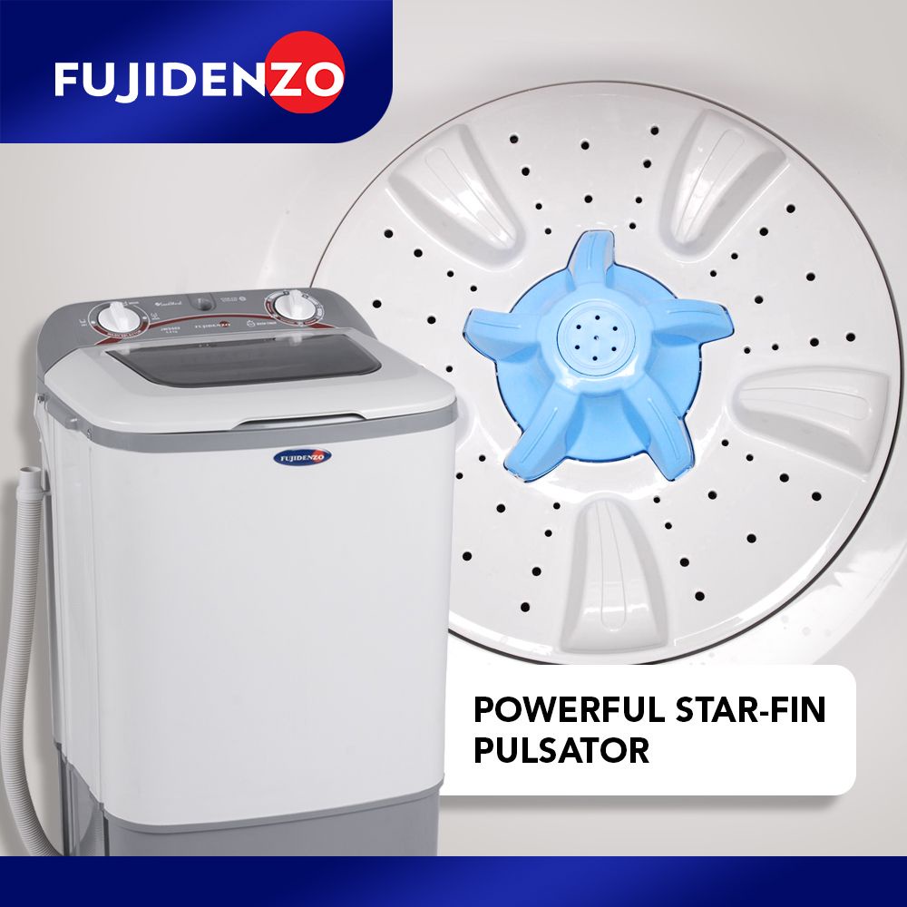 Fujidenzo 6.8 kg Single Tub Washing Machine JWS680 (Gray) Shopee