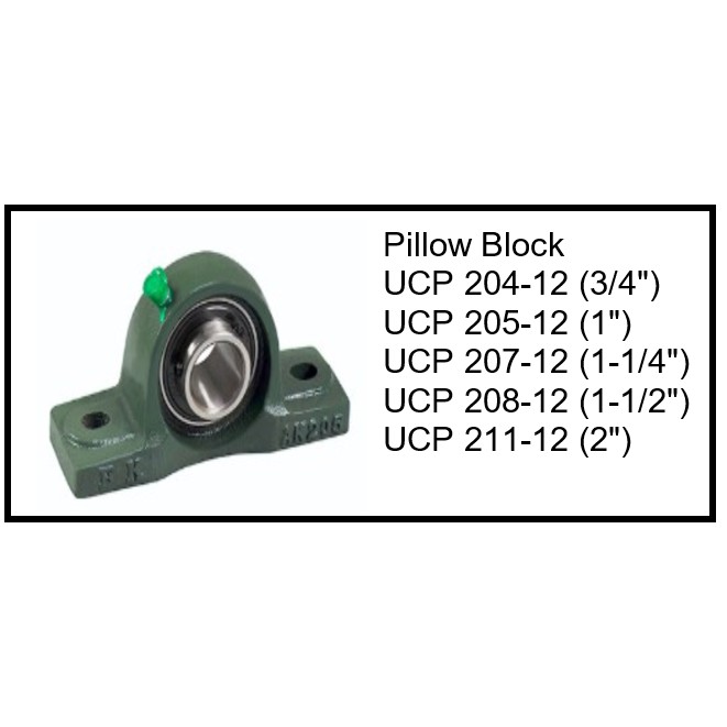 Pillow Block Bearing UCP 3/4" 1" 11/4" 11/2" 2" (per pc) Steel Gates