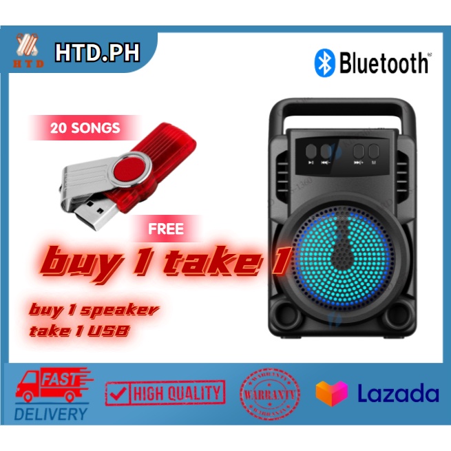 (BUY 1 TAKE 1) Super Bass Splashproof Wireless Bluetooth Speaker FREE USB(fm radio)