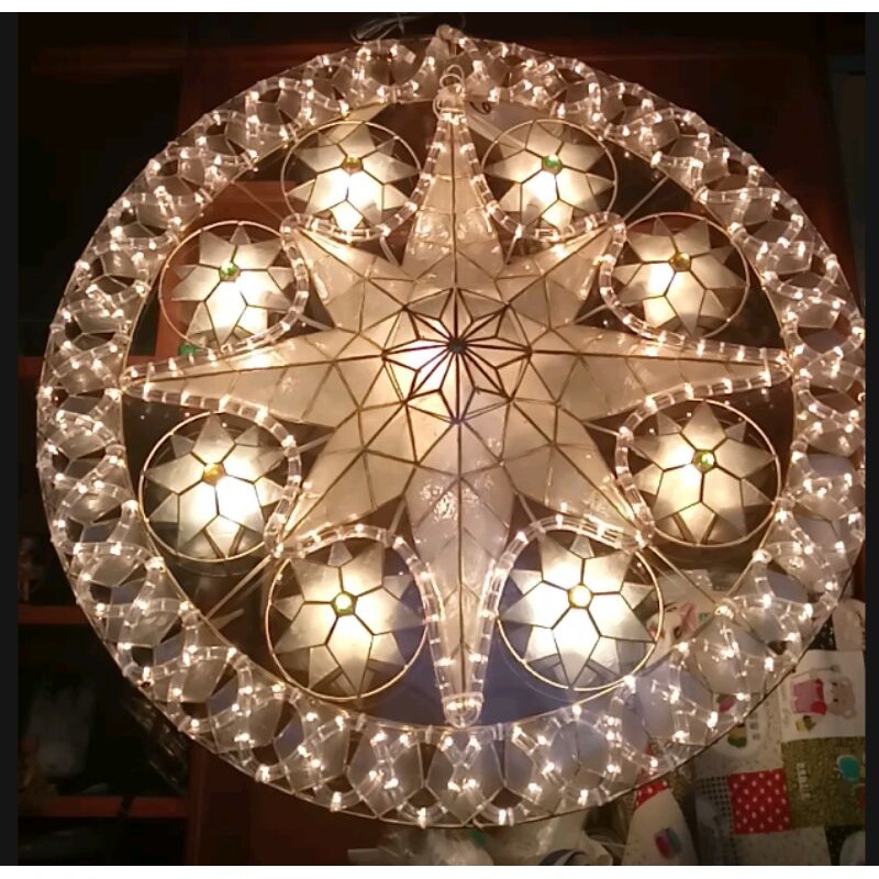 (32 inches-Big) Capiz Christmas Lanterns Parole White Warm Plain - 32 ...