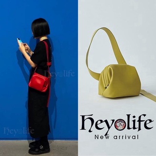 Korean niche design OSOI clip bag genuine leather crossbody shoulder bag