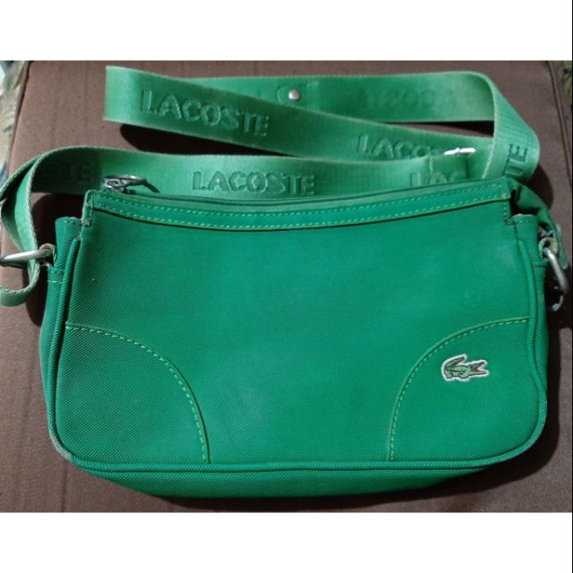 lacoste sling bag leather