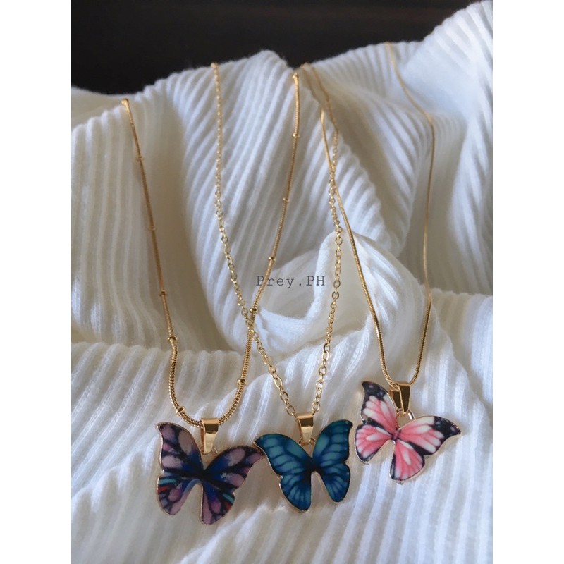 barbie butterfly necklace