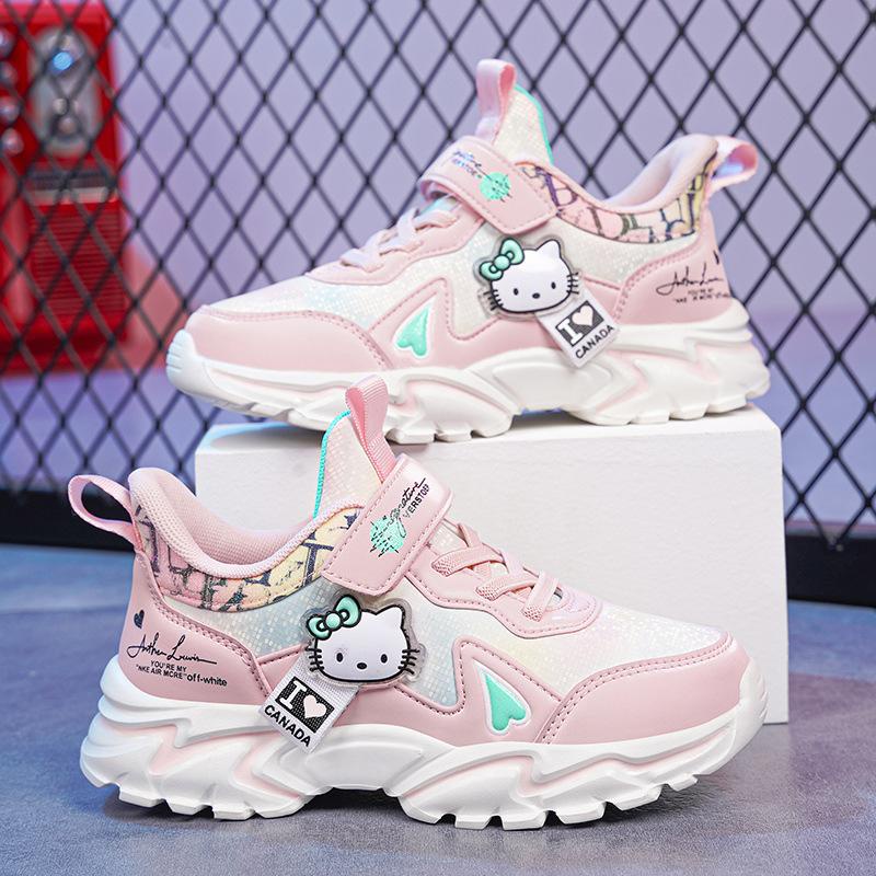 Girls Sneakers Soft Bottom Breathable Kids Shoes Lightweight Casual Girls Children Running Shoes 4~16 Years Old