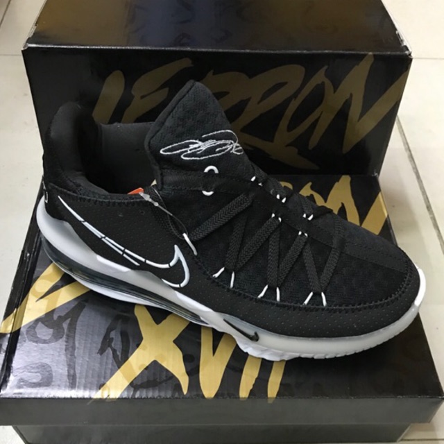 lebron 17 low black white