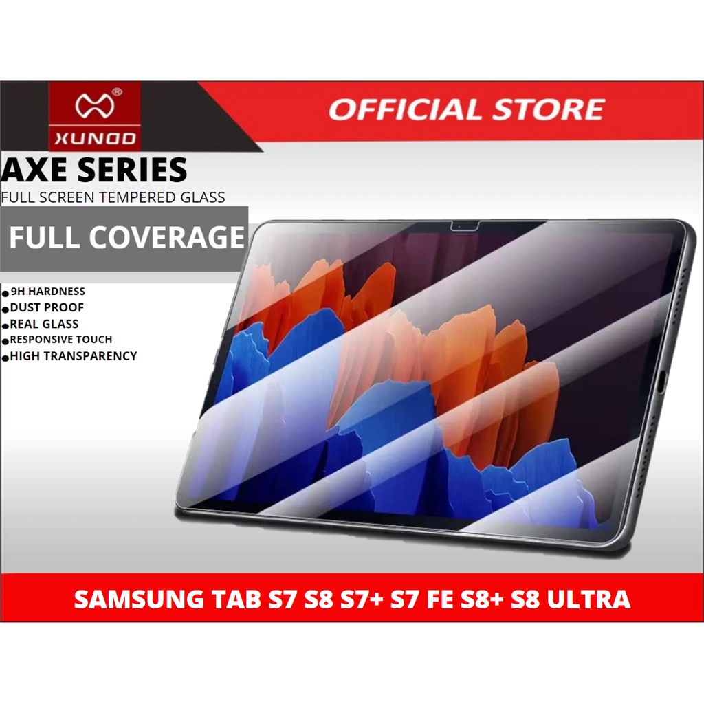 SAMSUNG TAB S7 / S8 / S7+ / S8+ / S8 ULTRA ORIGINAL XUNDD Axe FULL Tempered Glass Screen