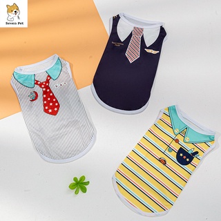 New Cool Dog Clothes for Shih Tzu Male Puppy Vest Breathable Pet Clothing Summer Cat Tshirt