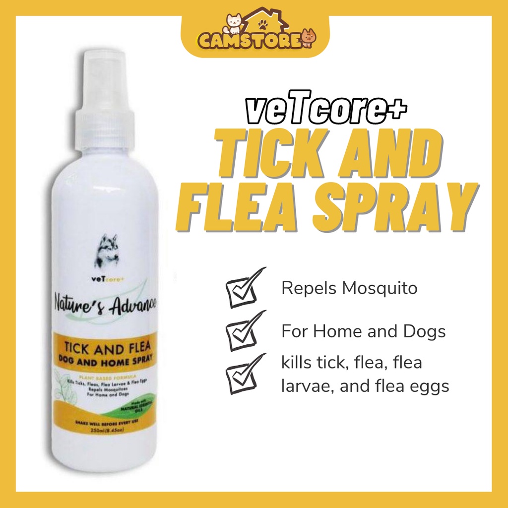 Vet Core+ Nature's Advance Tick and Flea Spray 250ml Shopee Philippines