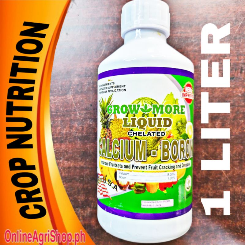 LIQUID CHELATED CALCIUMBORON FOLIAR FERTILIZER (1 LITER) BY GROW MORE
