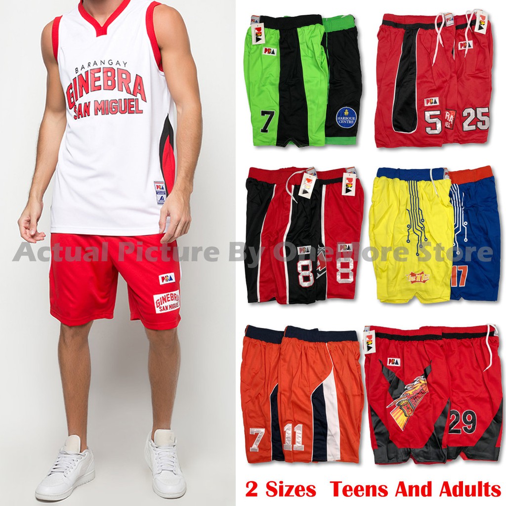 red jersey shorts