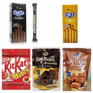 Gery Chocolatos Chocolate Wafer Roll/Kitkat Bites Chocolate/Big Oven Brownies/Big Oven Butterscotch