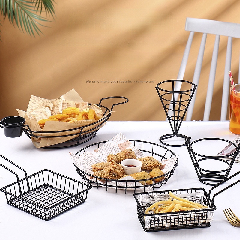 Creative Snack Basket French Fries Bucket Fried Chicken Chips Holder ...