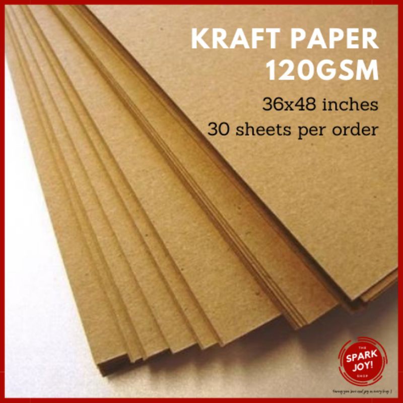 Kraft paper 120GSM 36"x48" 30 sheets Shopee Philippines