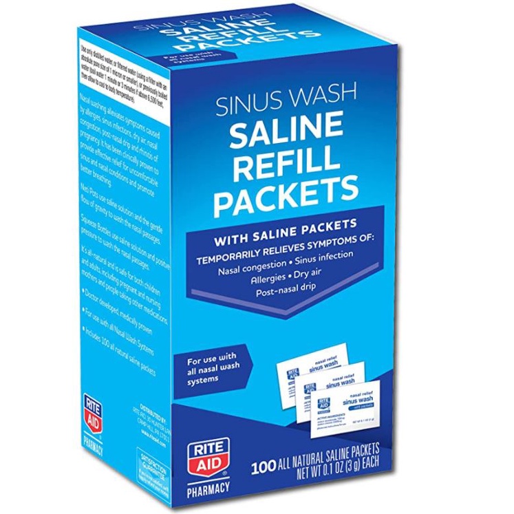 Rite Aid Sinus Wash Saline Refill Relief Nasal Congestion Sinus