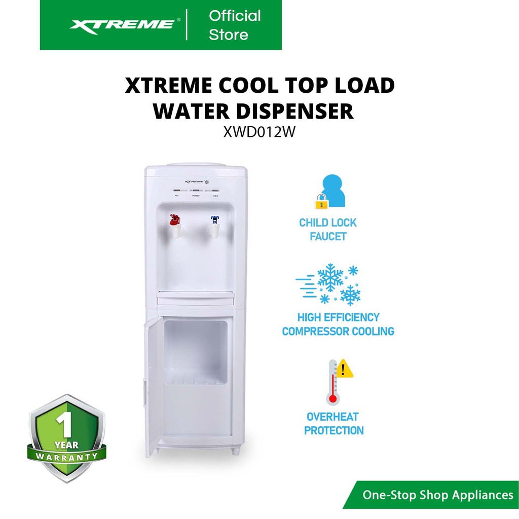XTREME COOL Top Load Water Dispenser Hot and Cold (White) [XWD012W