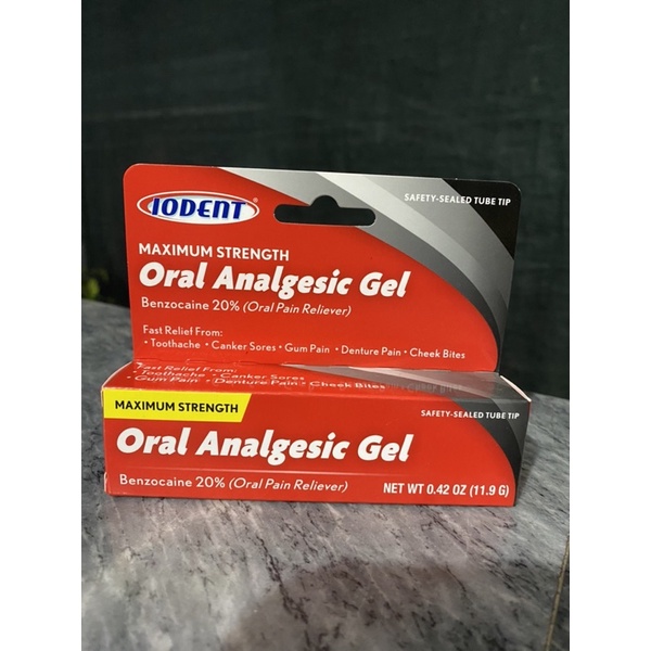 Iodent MAXIMUM Strength Benzocaine 20 Oral Analgesic Gel Shopee