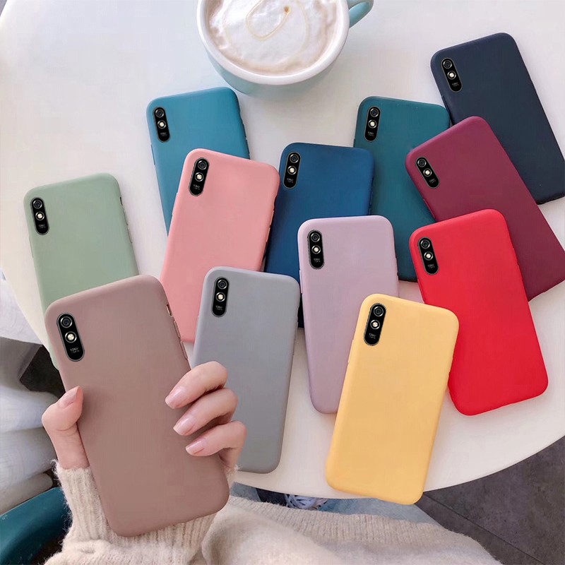 Redmi 9A 9 A Case Candy Color Silicone Soft Cover Phone Case Xiaomi