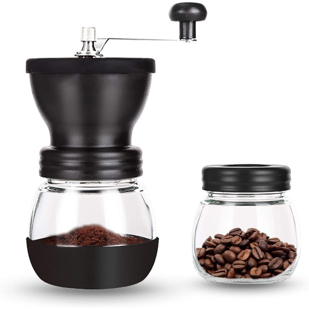 Manual Burr Coffee Grinder with Ceramic Conical Burr Mill Infinitely