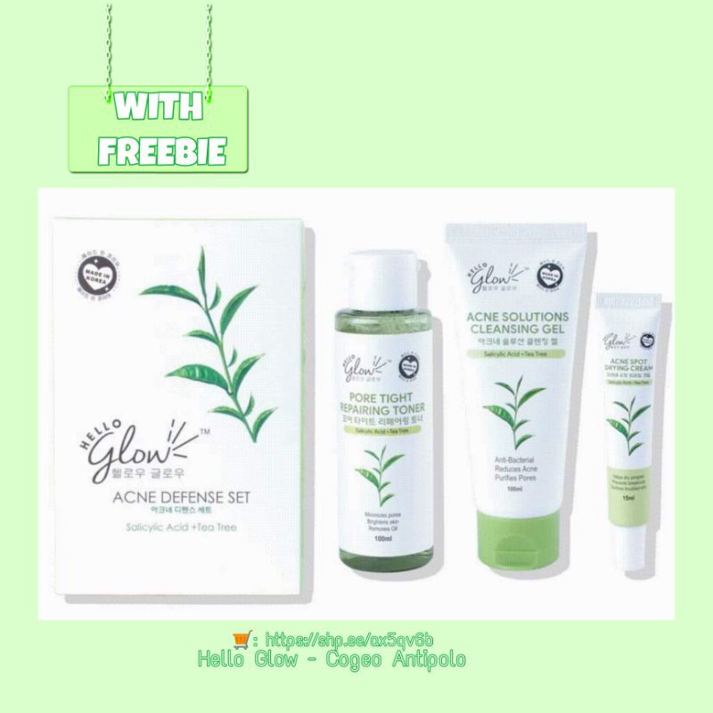 hello glow acne defense set