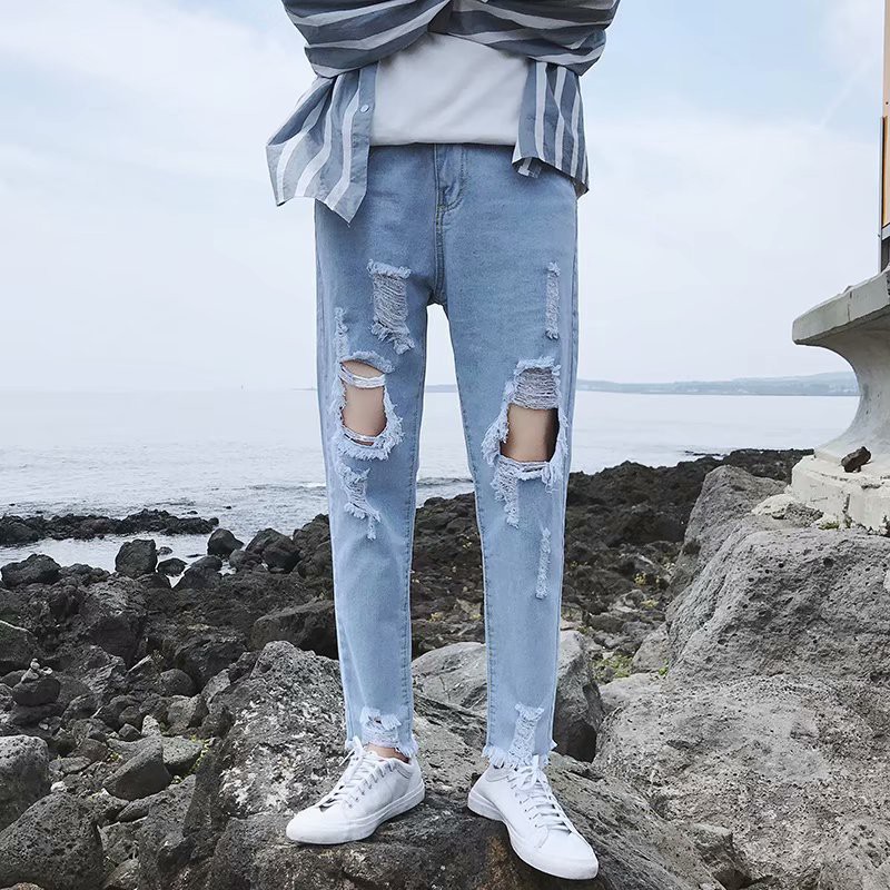 mens slim fit jeans light blue