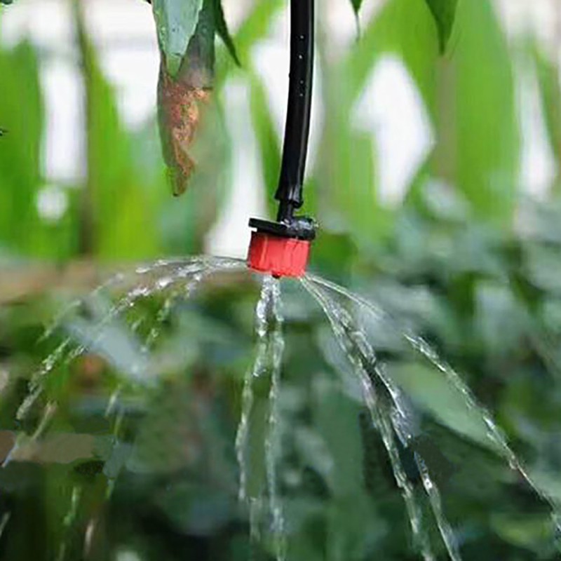 20Pcs 1/4 inch Barb Dripper Garden Irrigation Nozzle 8 Hole Adjustable Sprinkler