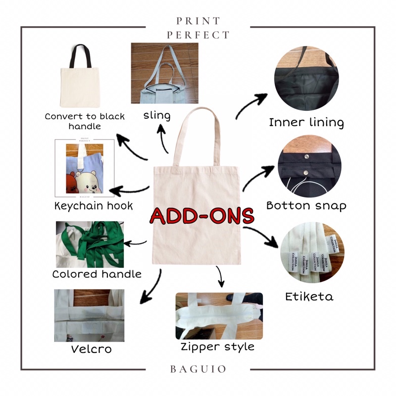 ADD ONS ONLY(add sling/add inner lining/add etiketa/convert to black