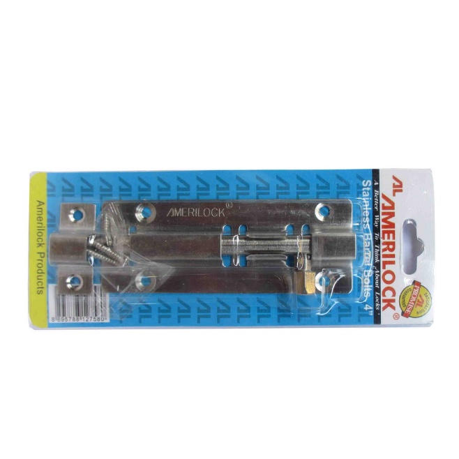 Amerilock Stainless Steel Barrel Bolt Door Latch Sliding Lock Type