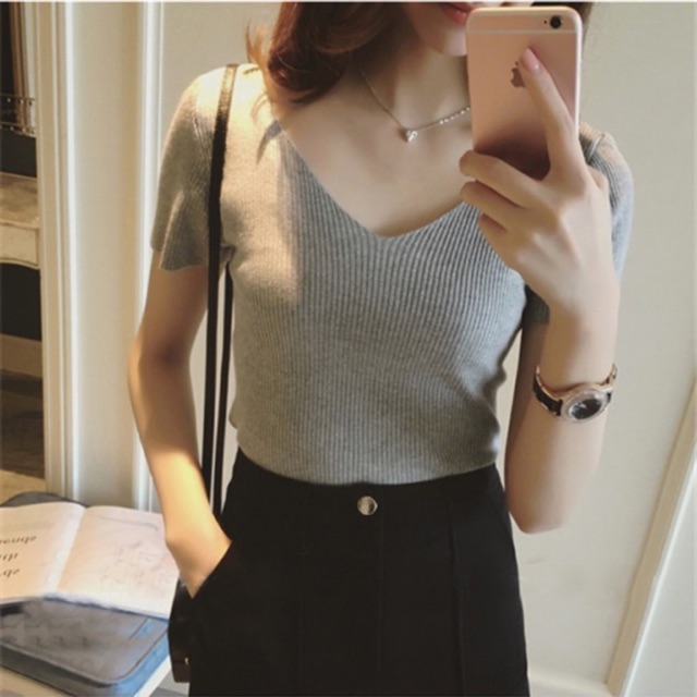 v neck knitwear ladies