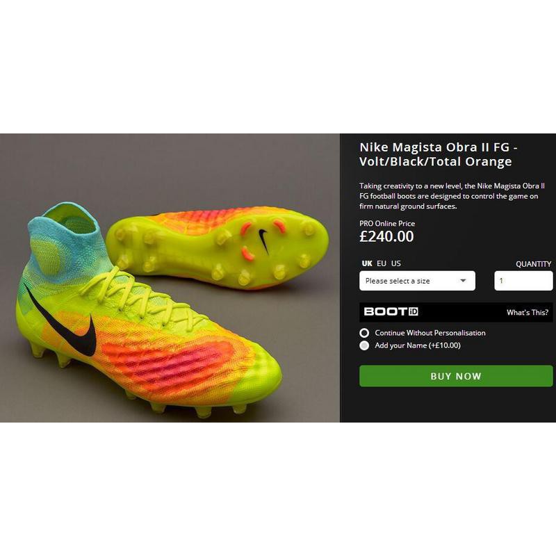 nike magista personalisation
